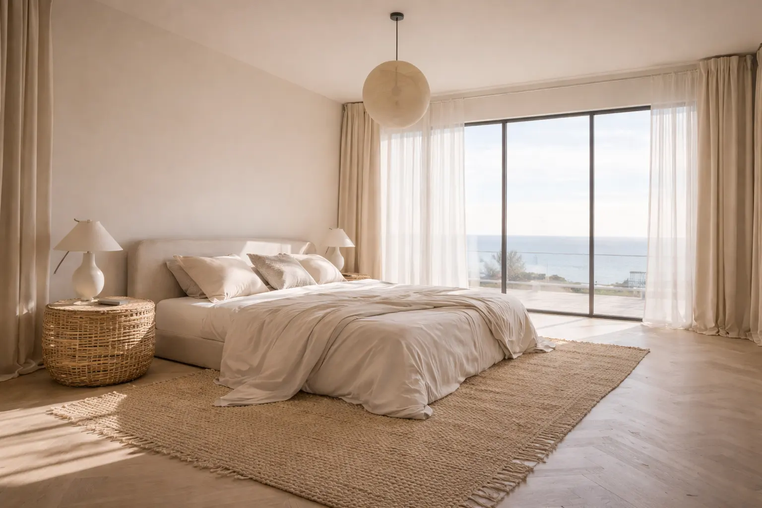 Texturas mediterráneas suaves y un interior sereno