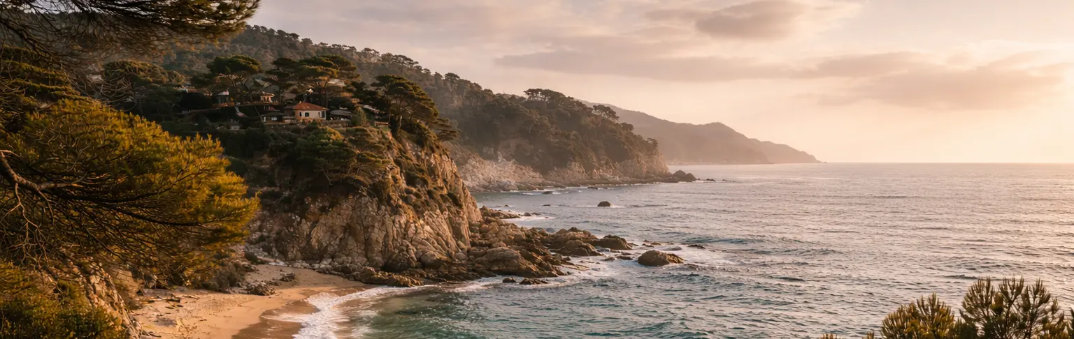 Costa mediterránea con luz suave